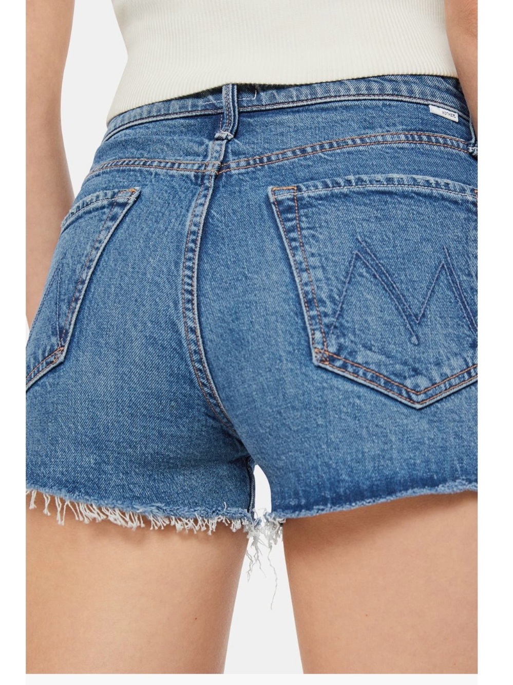 Mother The Tomcat Cutoff Denim Shorts in Thrill Seeker Size 28 - Picture 4 of 11